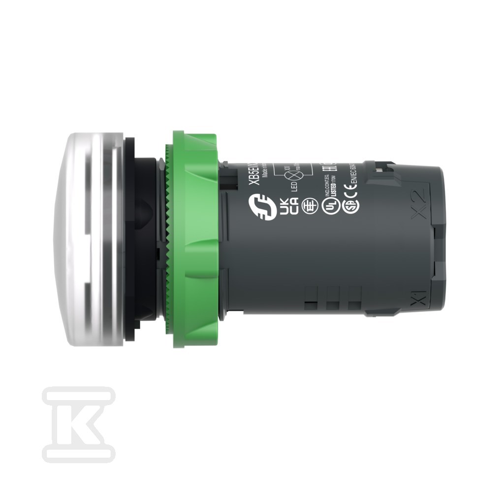Monolithic LED indicator light white - XB5EVM1